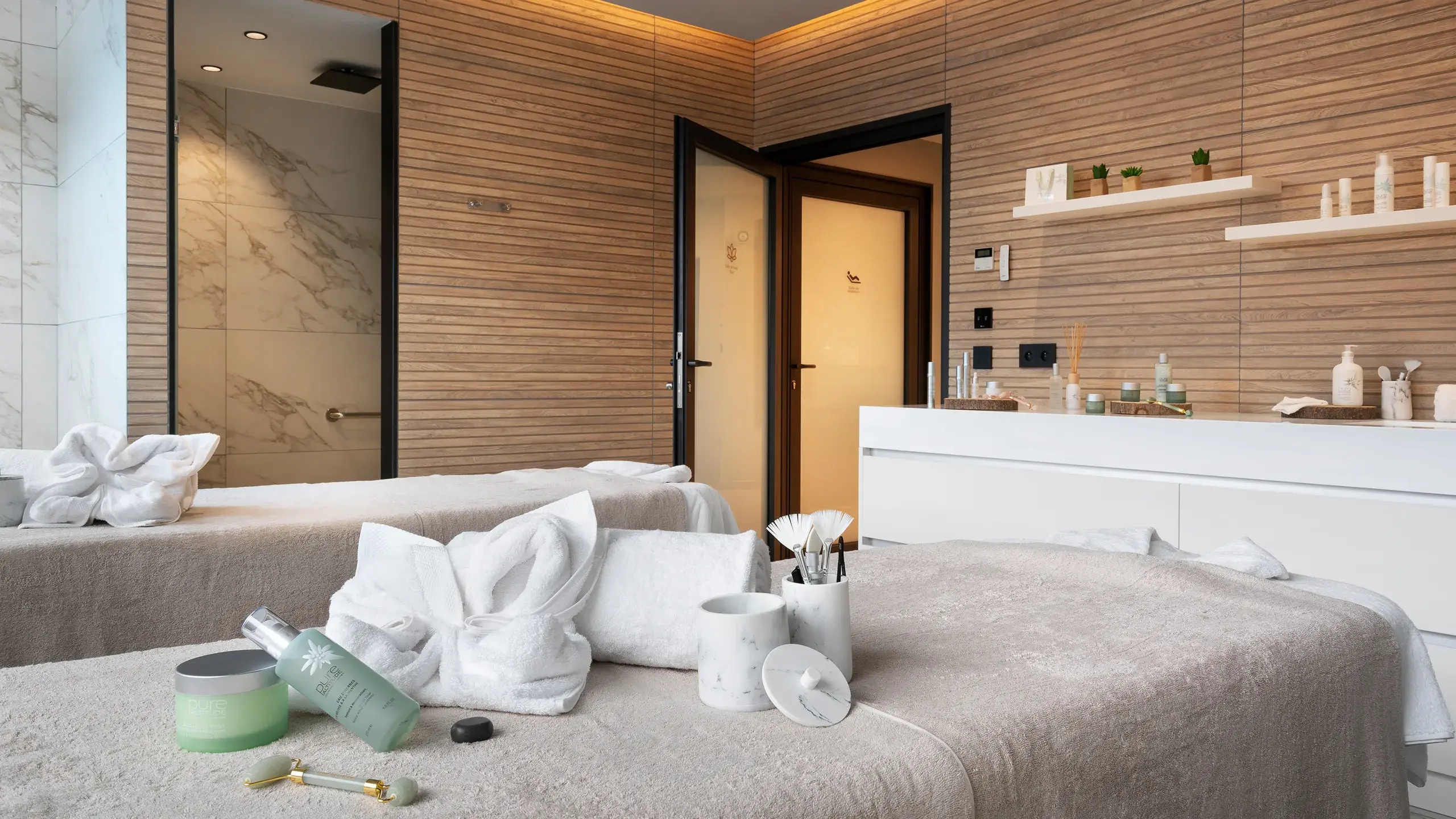 espaces soins dans notre Centre Spa Montagnes du Monde® des Chalets Láska aux Contamines-Montjoie