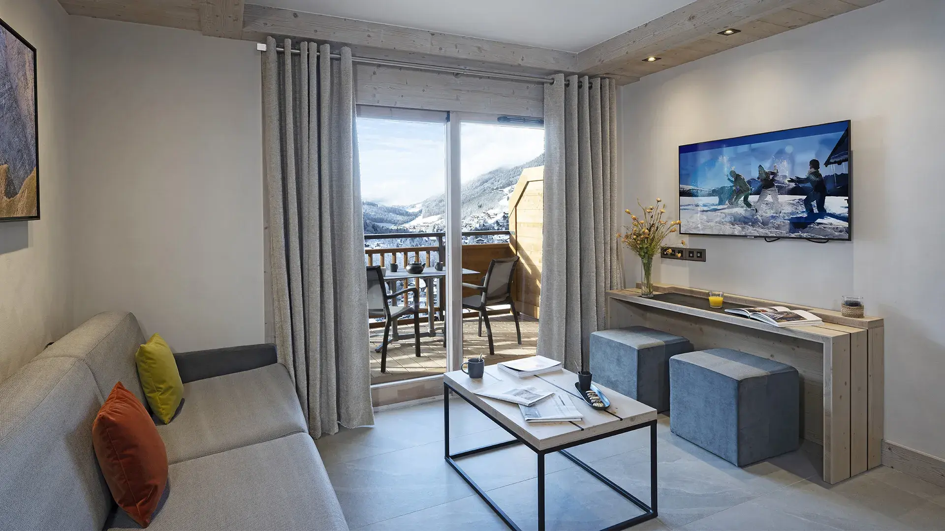 Chalets de Joy - Le Grand-Bornand - Hiver - Vue intérieure d'un appartement