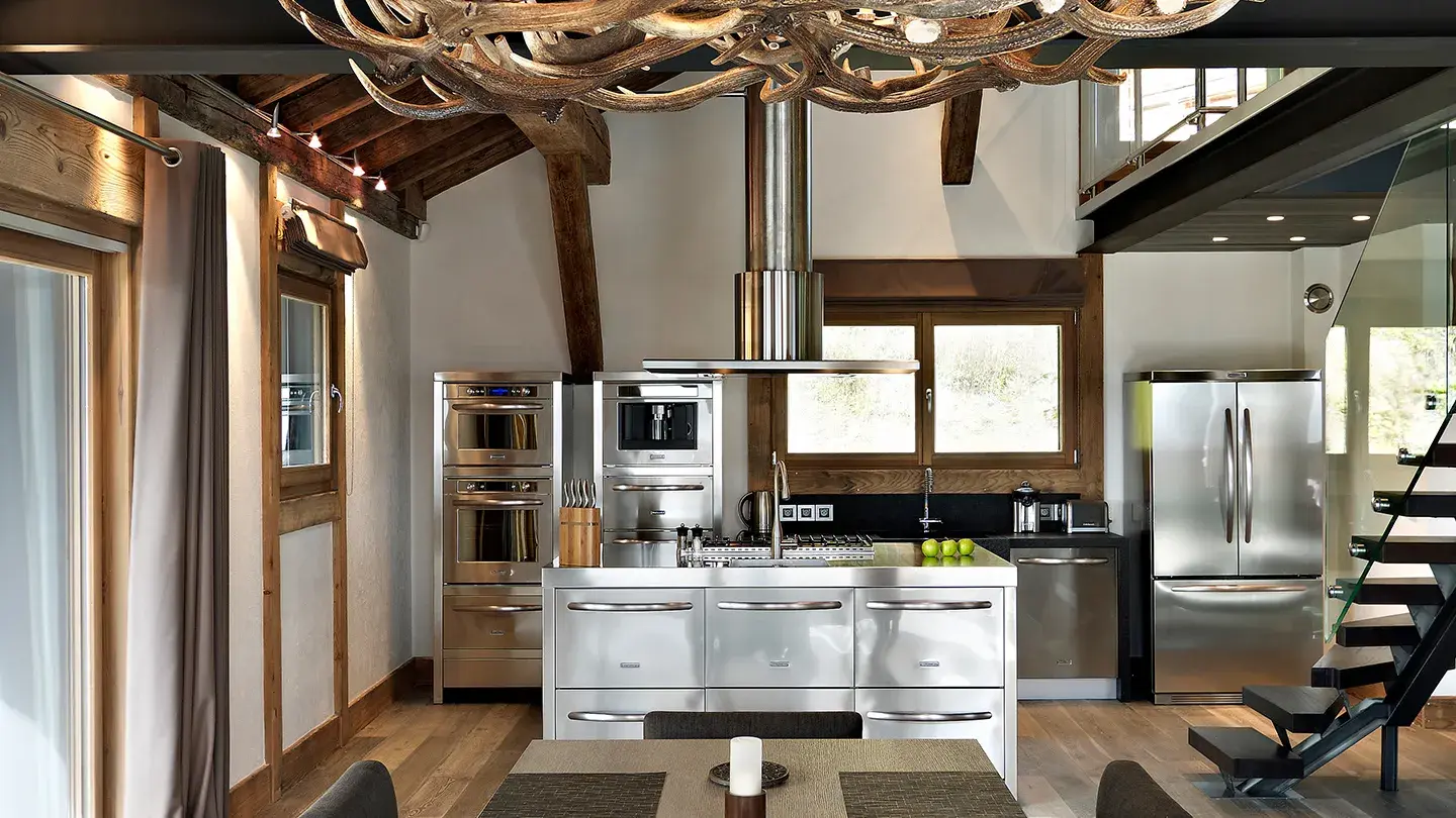 Chalet Apsara - Chalet de prestige - Méribel - Pièce à vivre - Cuisine