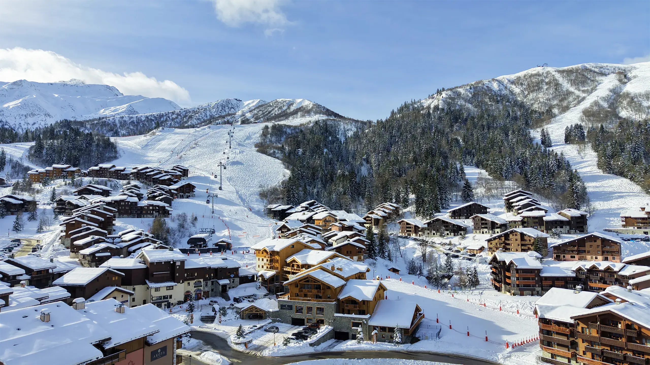 Valmorel, vue drone