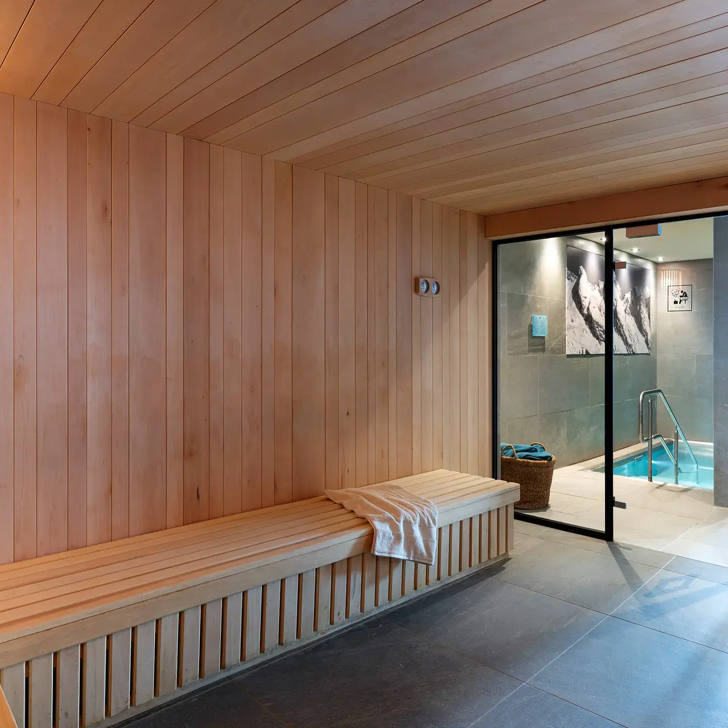 Chalets de Joy - Le Grand Bornand - Espace bien-être - Sauna ©studio-bergoend