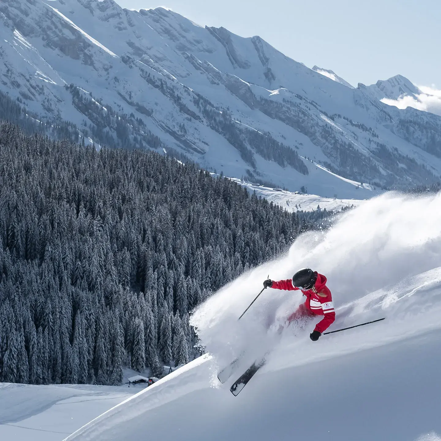 Aravis - Skieur en hors-piste