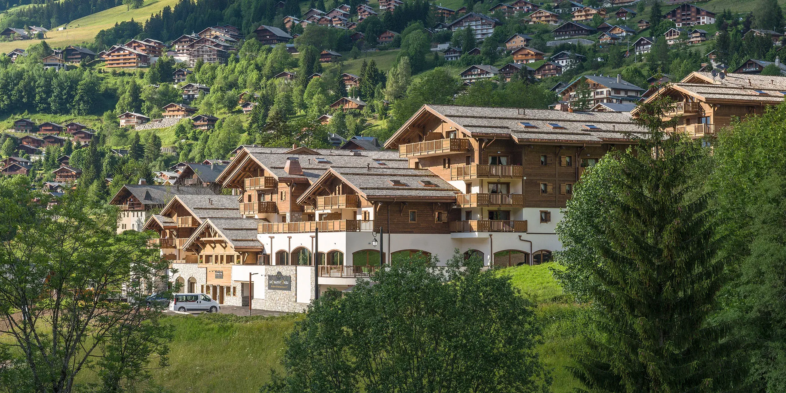 Vue extérieure de la résidence Chalets d'Angèle à Châtel
