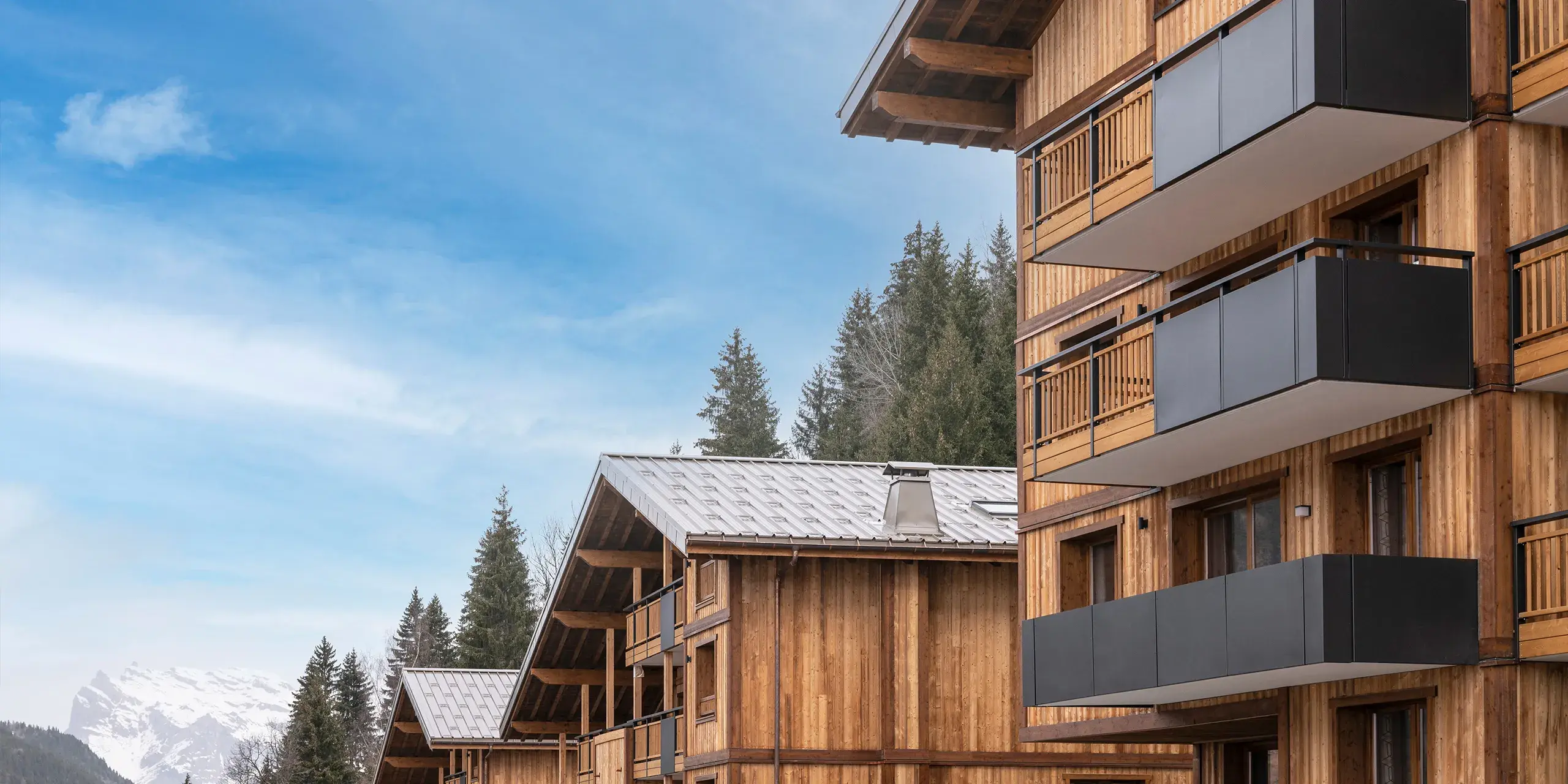 Extérieur de la résidence Chalets Láska aux Contamines-Montjoie