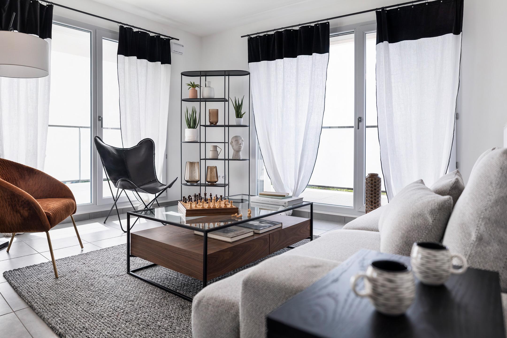 Salon d'un appartement lumineux