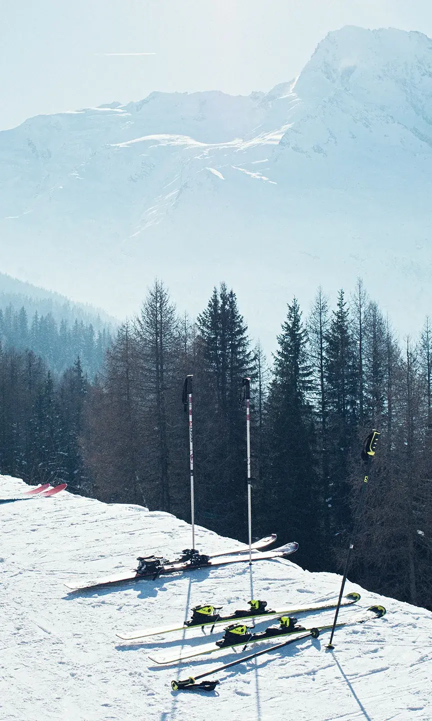 Sainte-Foy-Tarentaise - Hiver - Piste avec vue sur la montagne