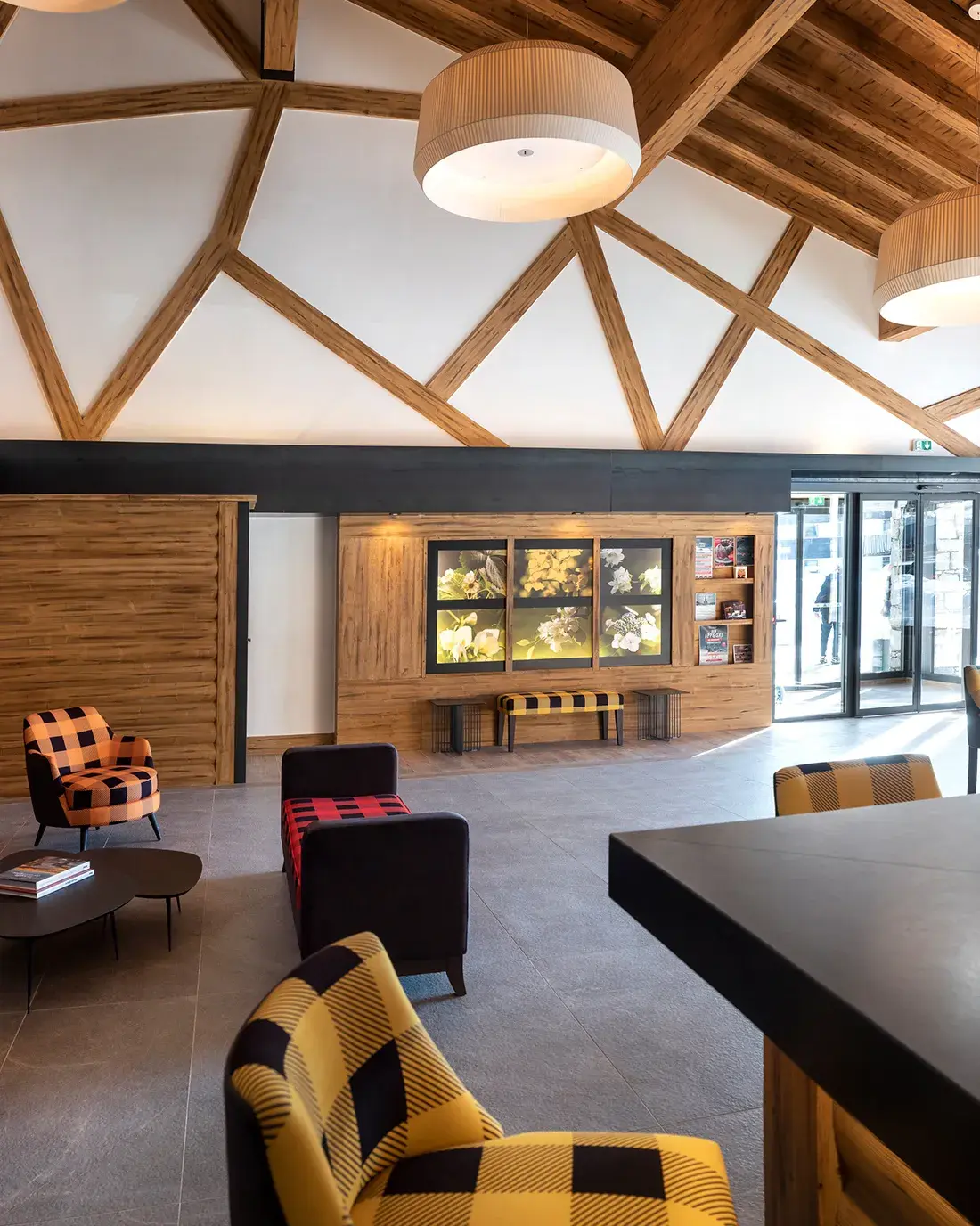 La réception de la résidence Amaya aux Saisies