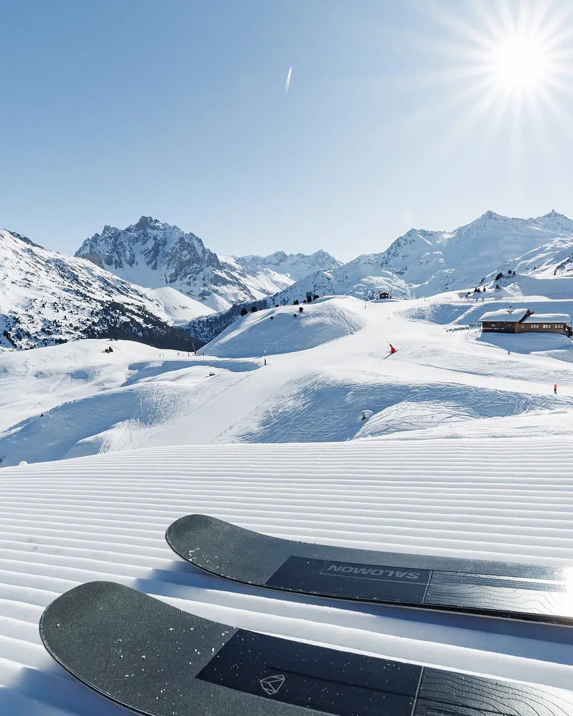 Vue sur les pistes de Méribel en hiver