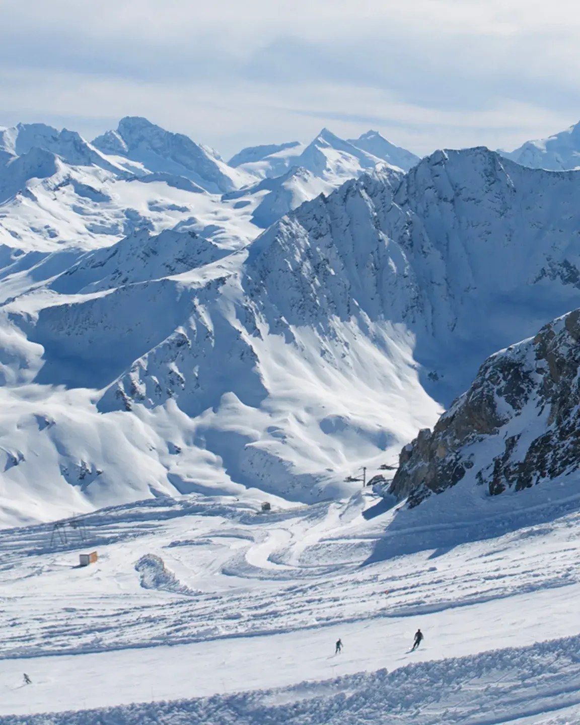 Glacier de la grande motte en hiver