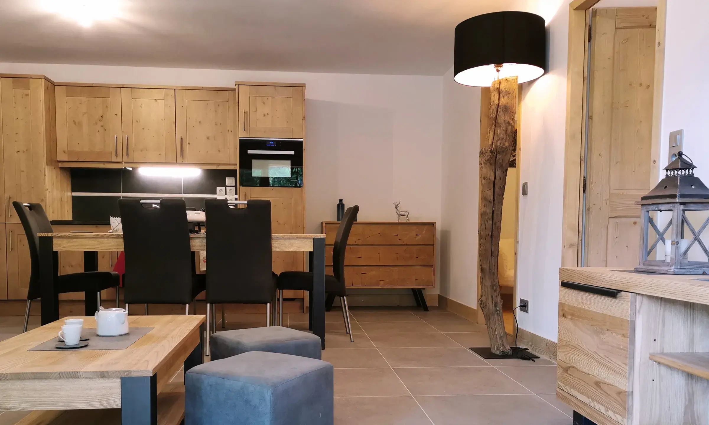 Salon d'un appartement aux Carroz