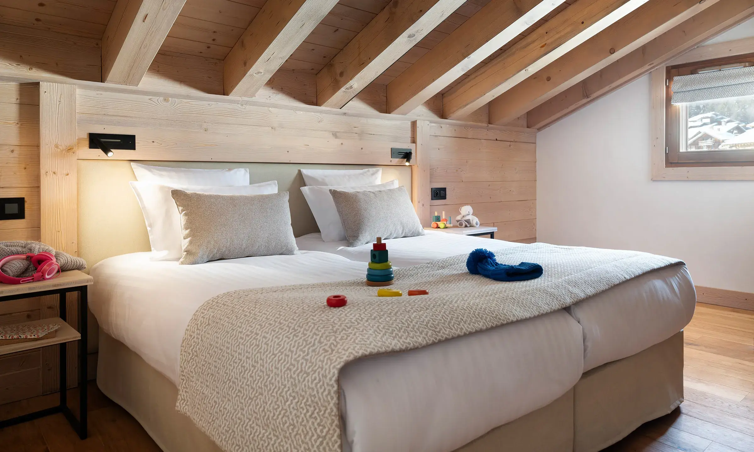 Chambre enfants de la résidence Akoya à Valmorel