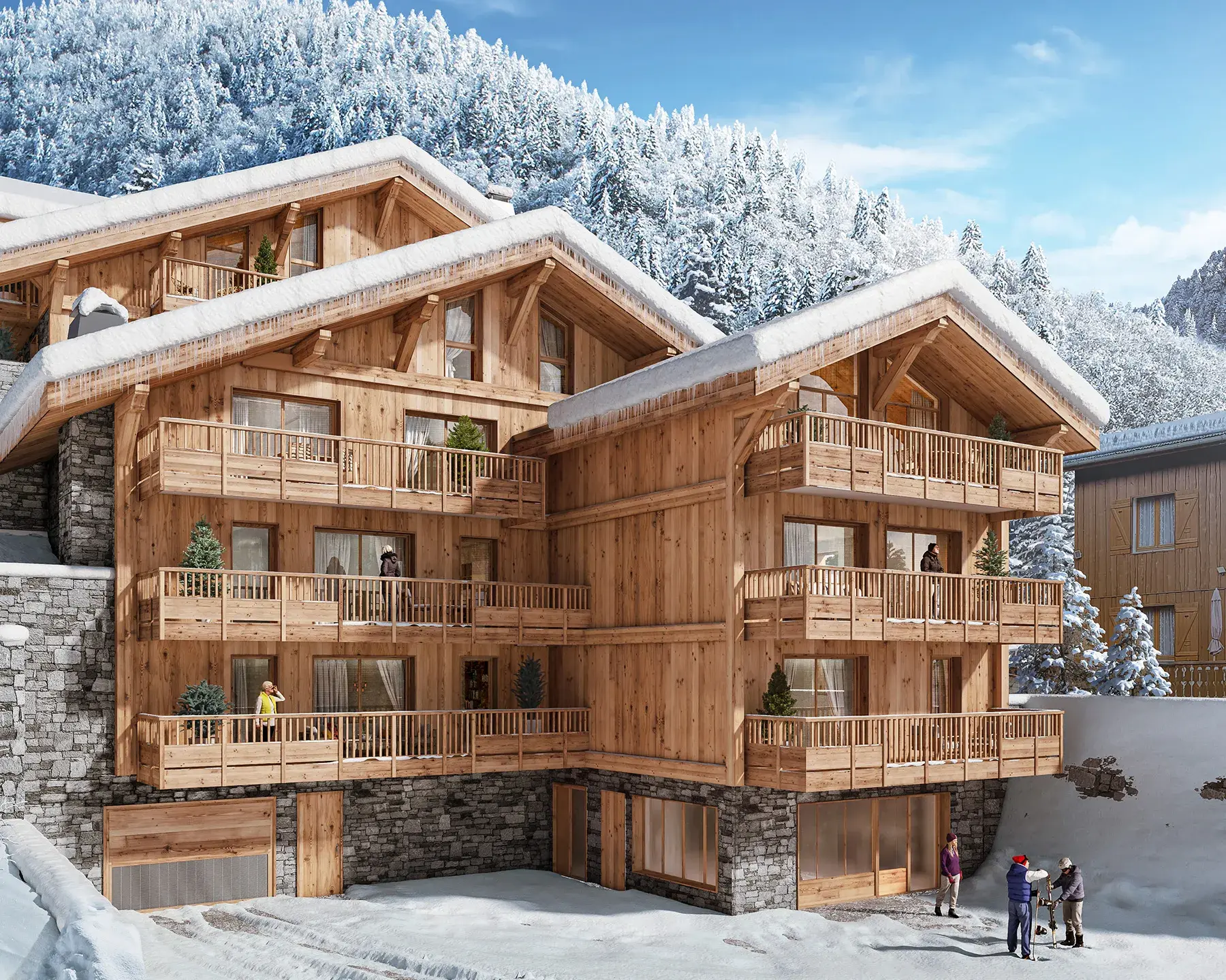 Perspective de la résidence Chalet Naya à Champagny en Vanoise