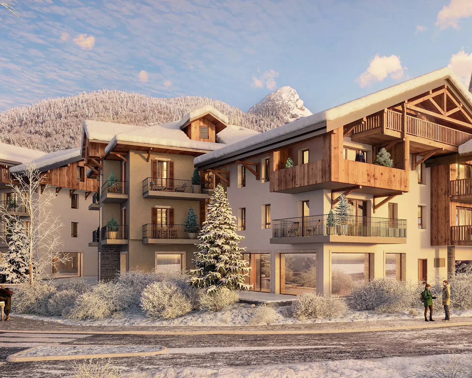 vue extérieure sous la neige de Villa Majestic 