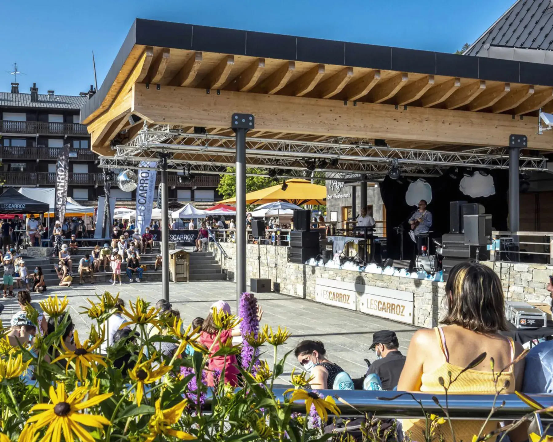 Plage du village des Carroz